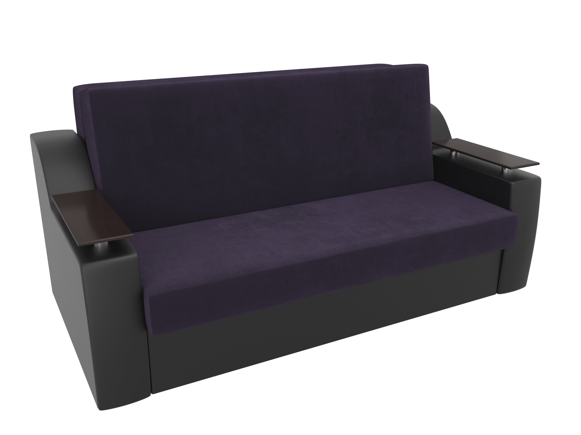 Прямой диван аккордеон Сенатор 120 (Фиолетовый\Черный)