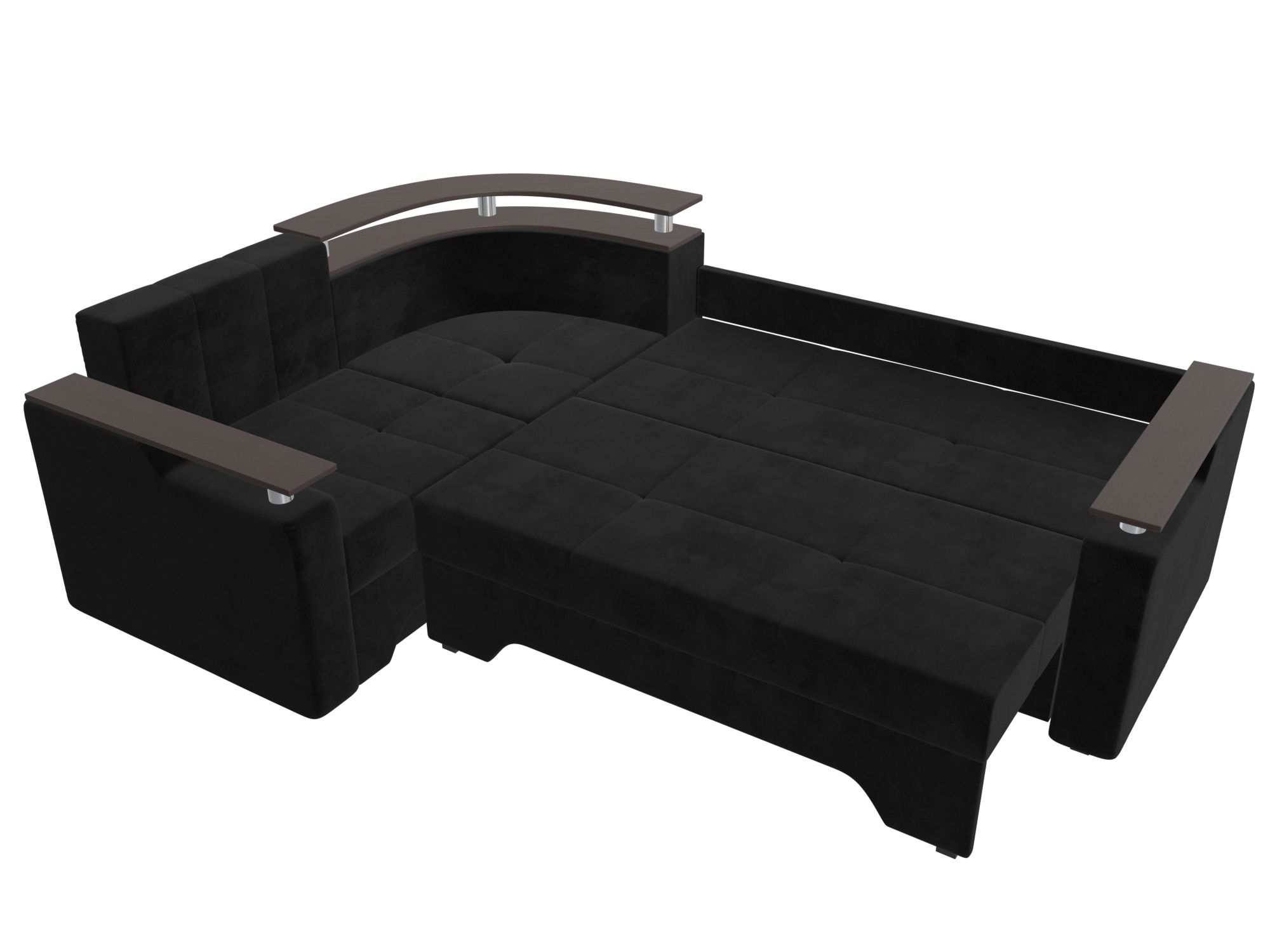 Угловой диван Комфорт левый угол (Черный)