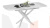 Стол обеденный раздвижной Манхеттен Т1 Белый муар, Стекло матовое белый мрамор