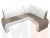 Кухонный угловой диван Кармен правый угол (Корфу 03\Белый)