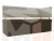 Кухонный прямой диван Стоун с углом правый (Коричневый\Бежевый)