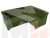 Угловой диван Бронкс правый угол (Зеленый)