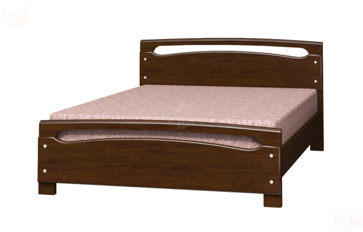 Кровать из массива Камелия-2 (160*200) дуб коньяк