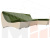 Угловой модульный диван Монреаль (Зеленый\Бежевый)