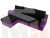 Угловой диван Меркурий Лайт левый угол (Черный\Фиолетовый)