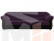 Диван прямой Карнелла (Фиолетовый\Черный)
