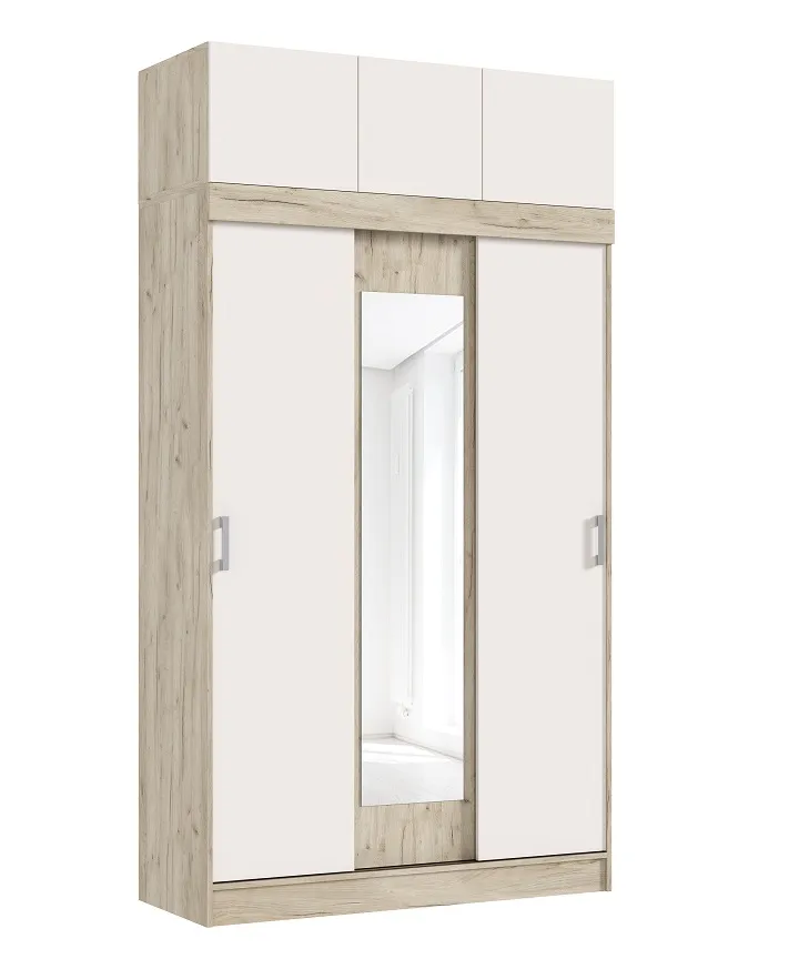 Шкаф-купе с антресолью Роджинамиф (крафт серый/кашемир)