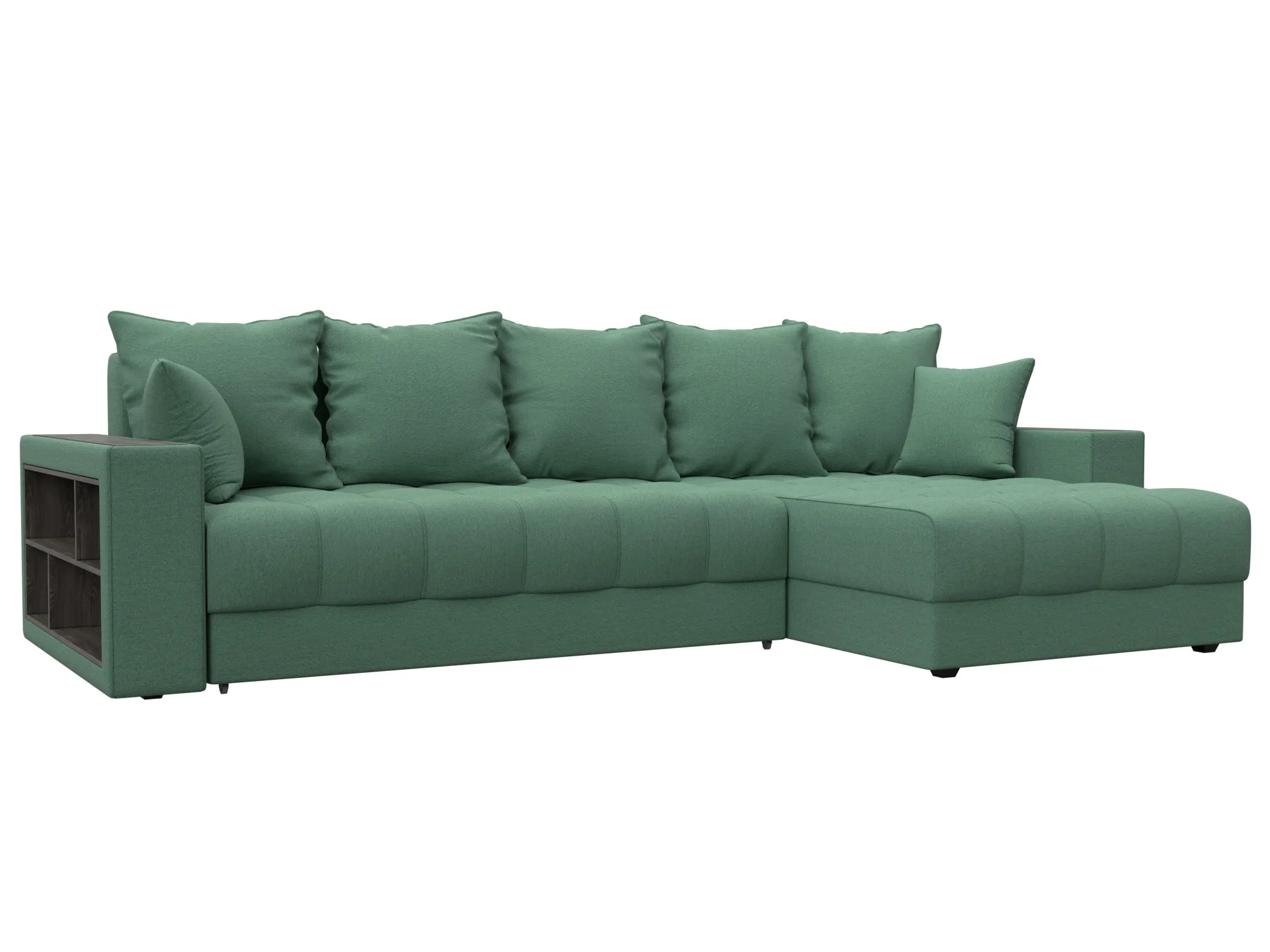 Диван угловой с декором и полкой Лига-050 НПБ