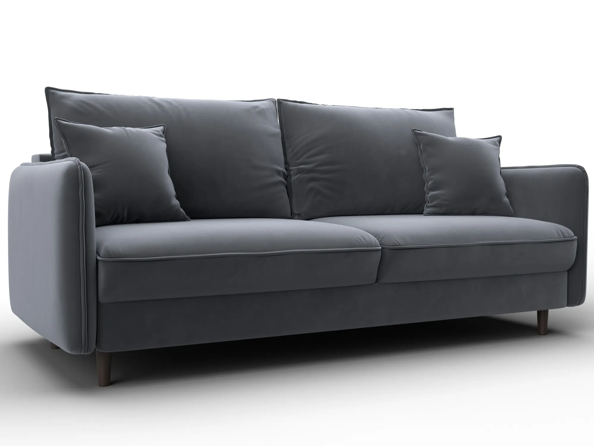 Диван прямой Лига-064 НПБ ( SEVEN 17 серый )