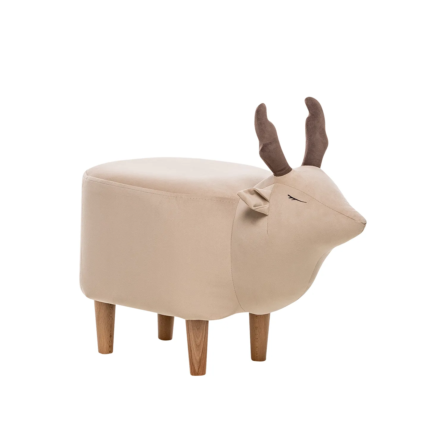 Пуф Leset Оленёнок (V18 бежевый, компаньон V23 молочный шоколад)