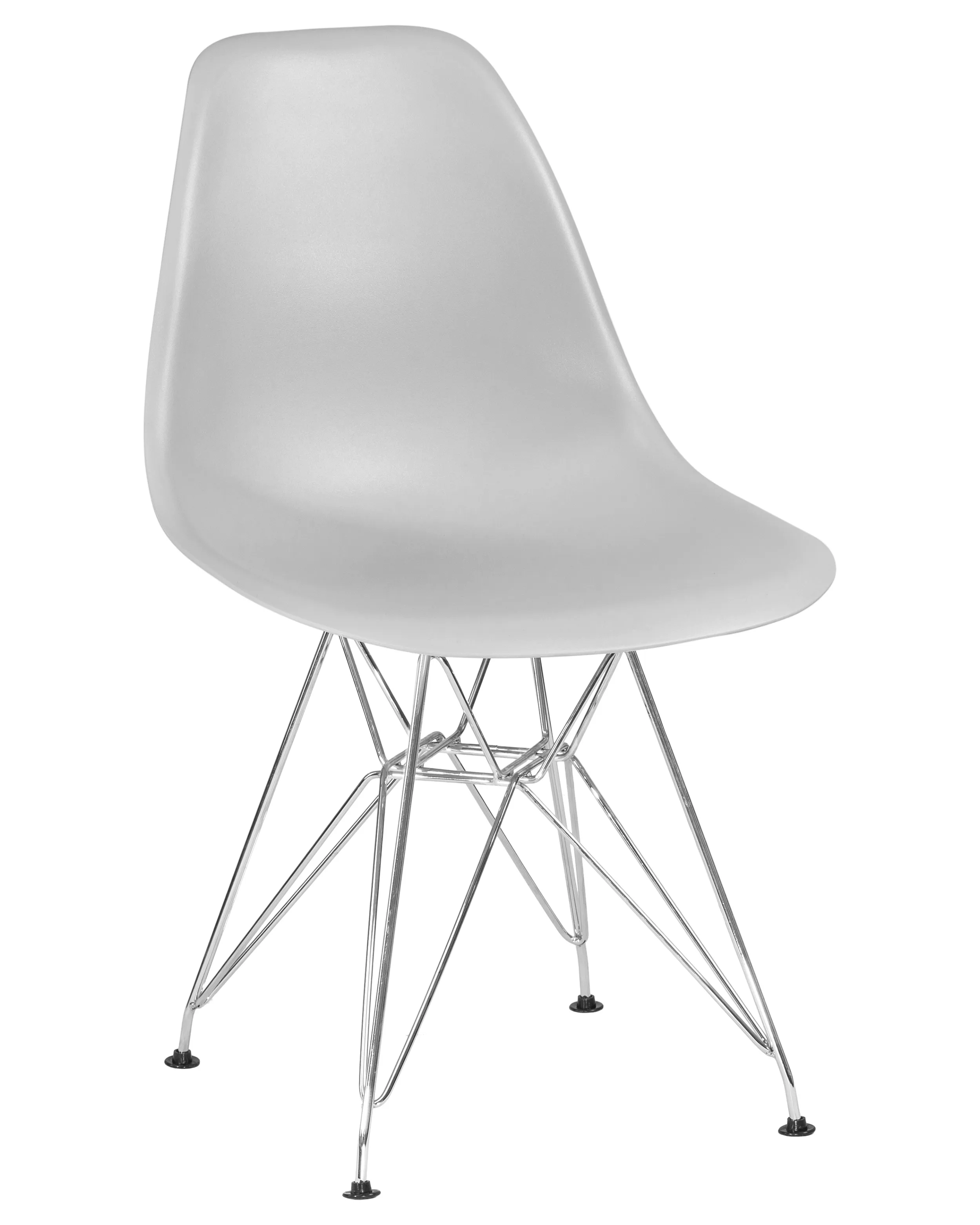 Стул обеденный DOBRIN DSR (ножки хром, цвет светло-серый (GR-01))