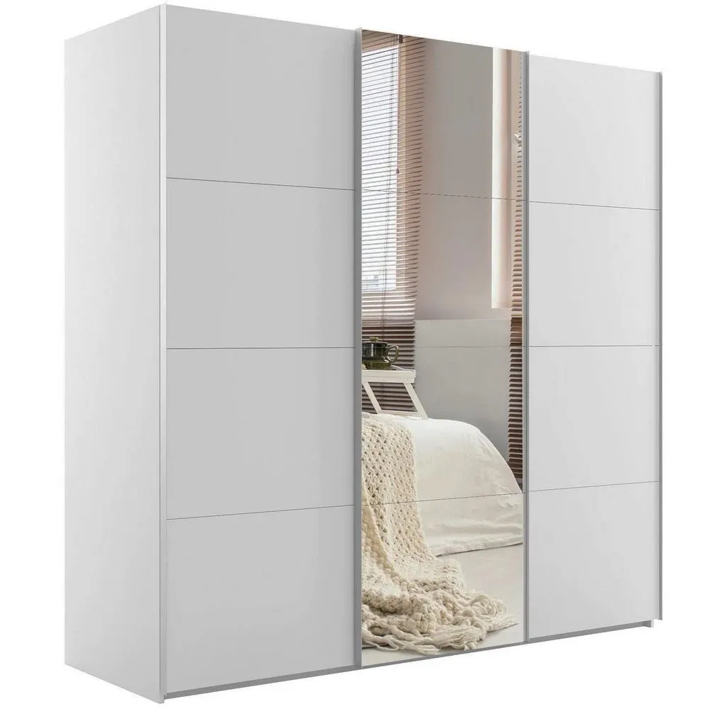 Шкаф-купе Эста 3-х дверный Медиум (4 посредине) (4 Зеркала / 8 ЛДСП) 300 см.