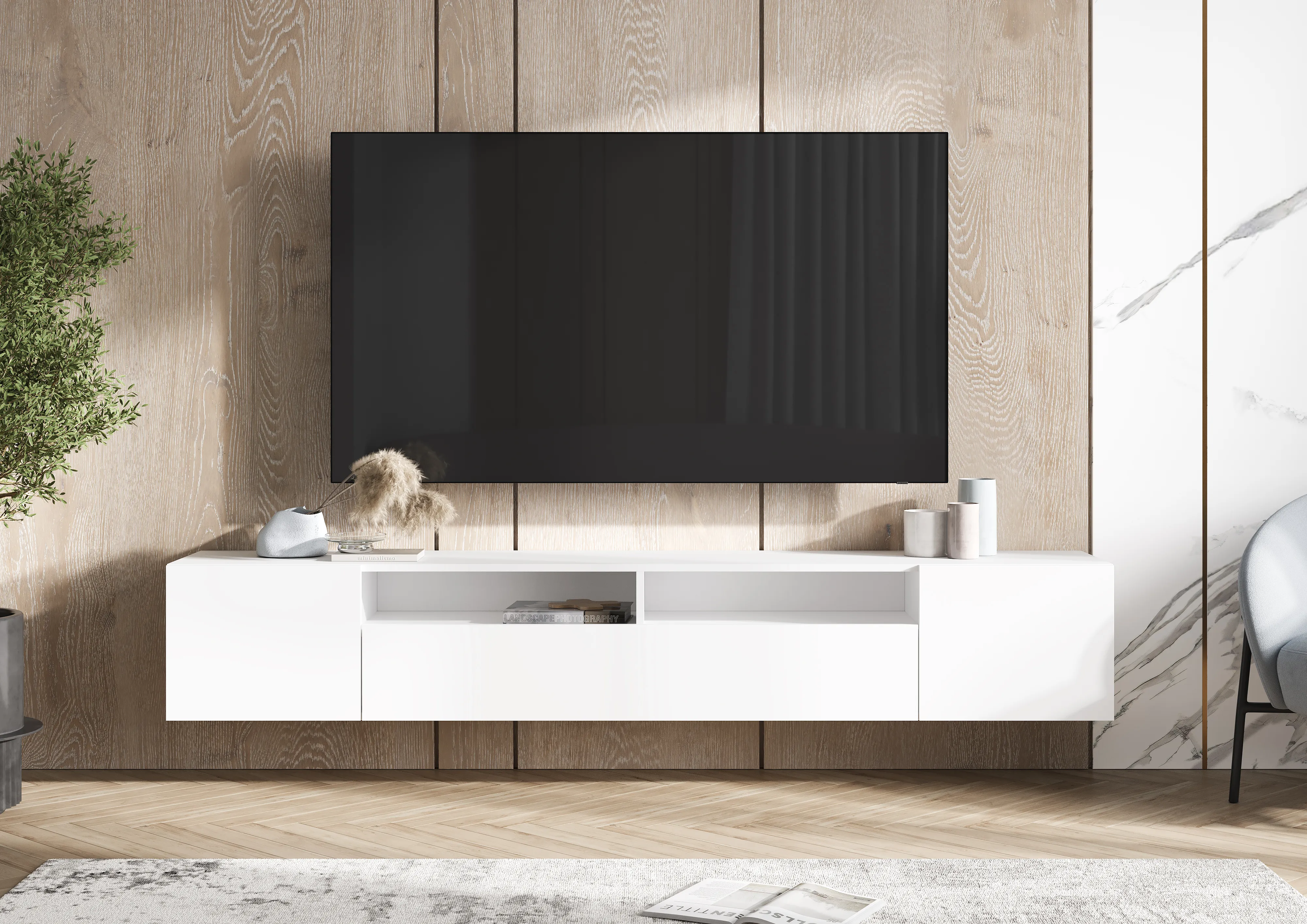 Тумба ТВ Сити (белый)