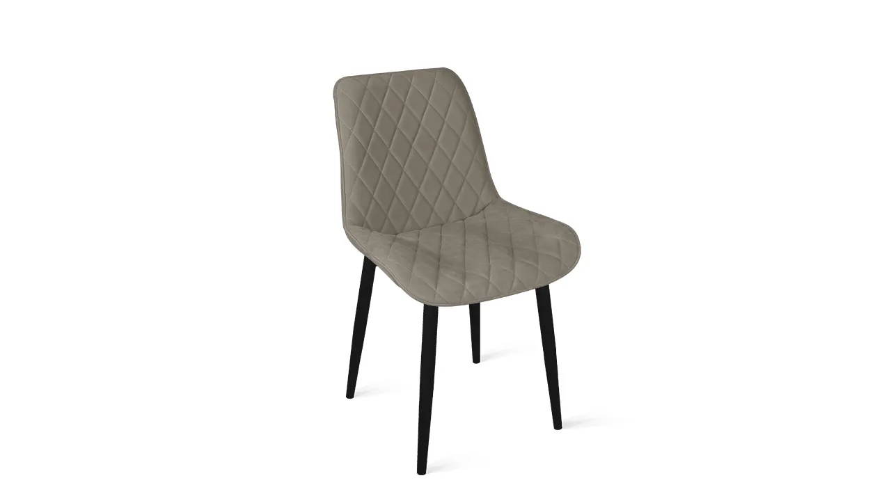 Стул OSCAR Черный муар, Велюр L003 бежевый