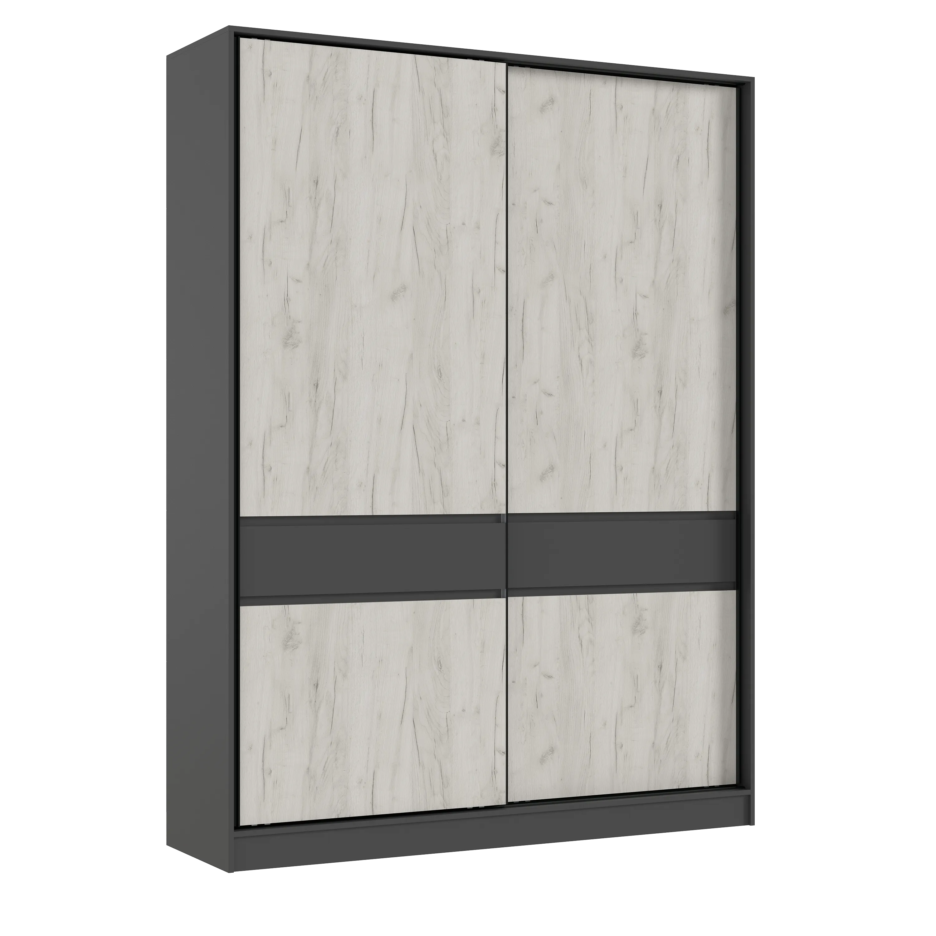 Шкаф-купе Роджина (графит/дуб крафт белый)