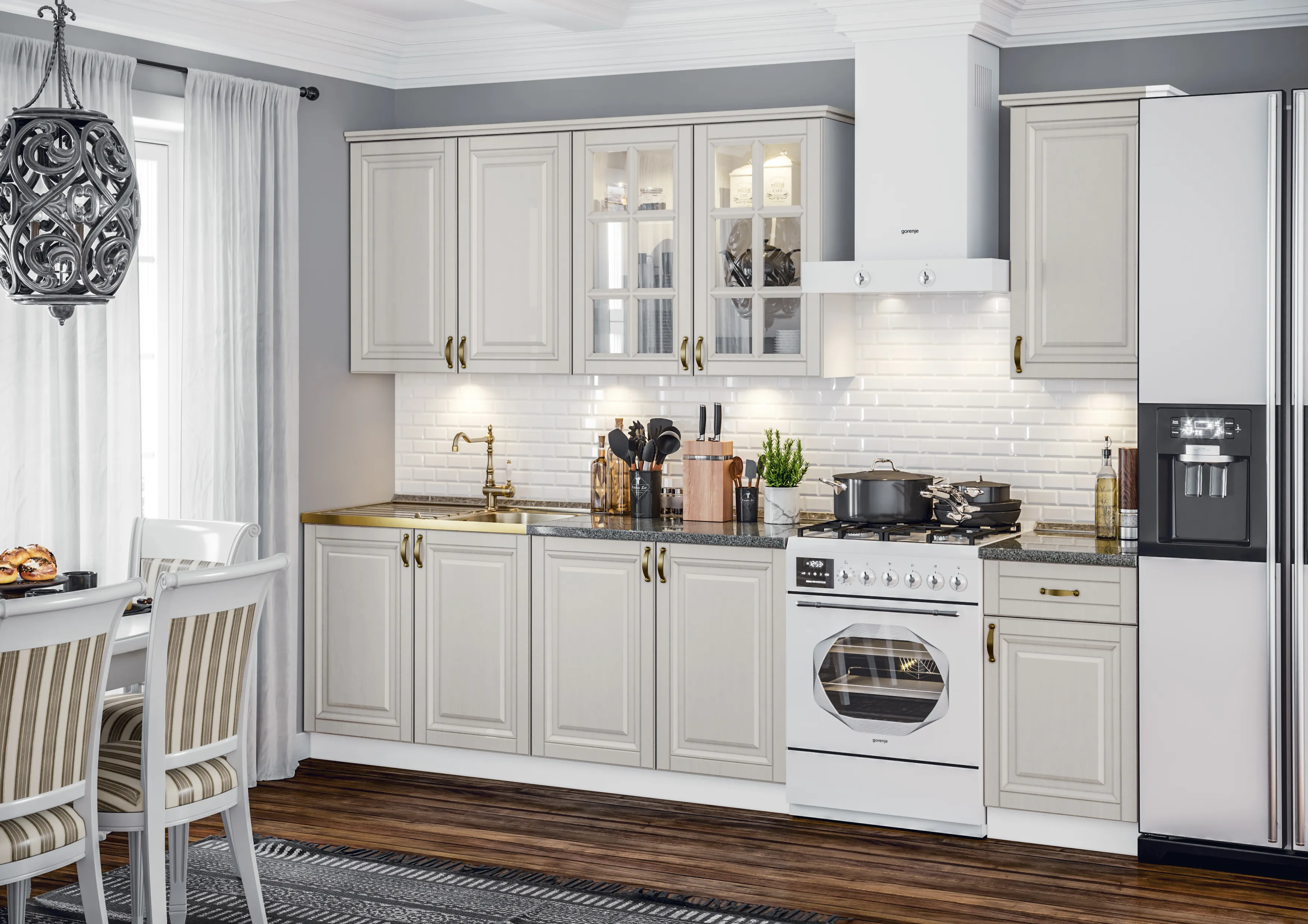 Кухня Престиж 2,0/900 комп.№3 Браш Лайт грей