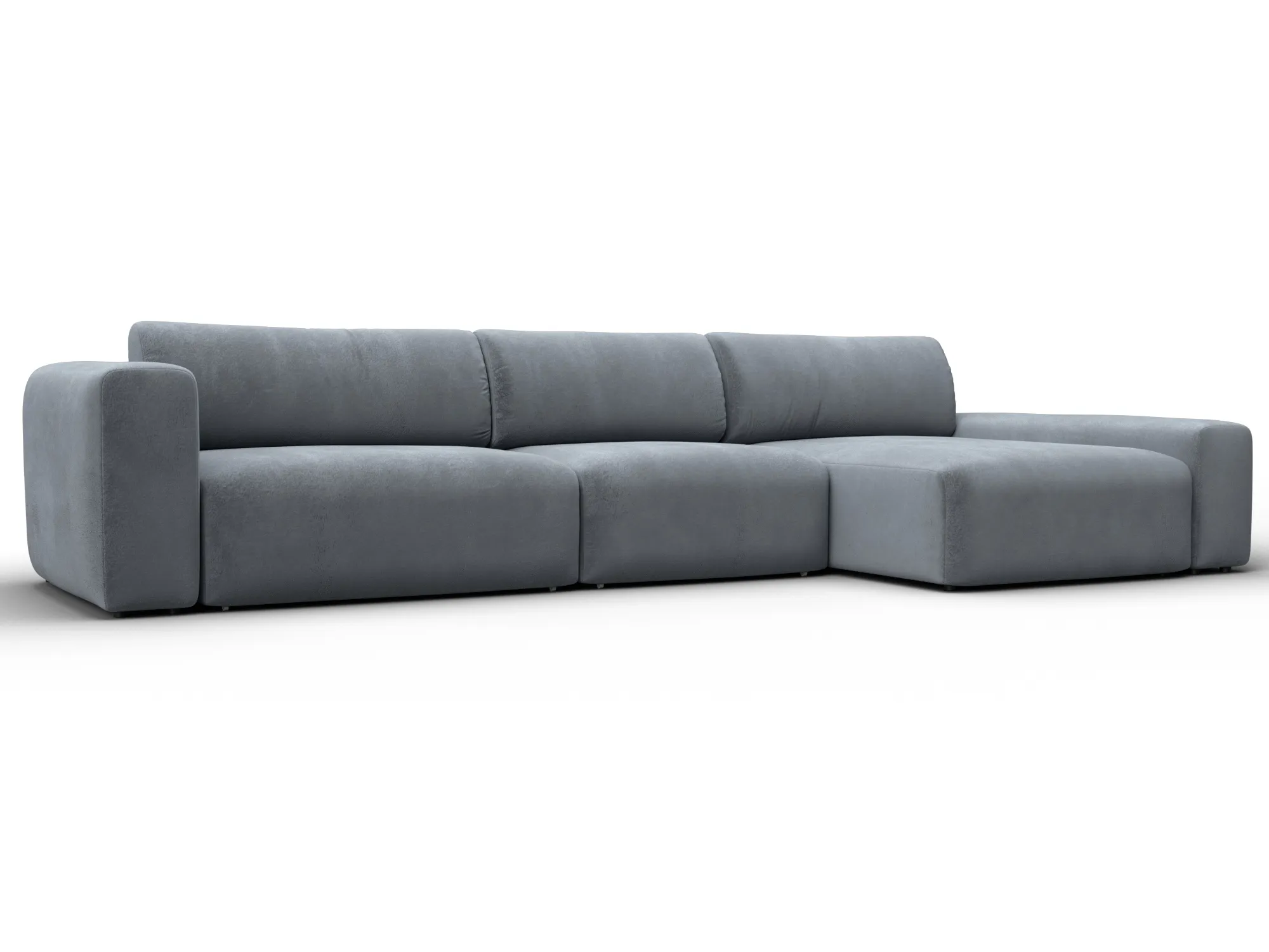 Диван угловой Лига-066 НПБ Лонг угол правый ( TOWER 10 серый )