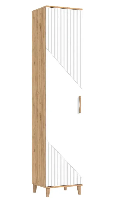 Пенал закрытый Ирис  Браш Вайт/Дуб Крафт