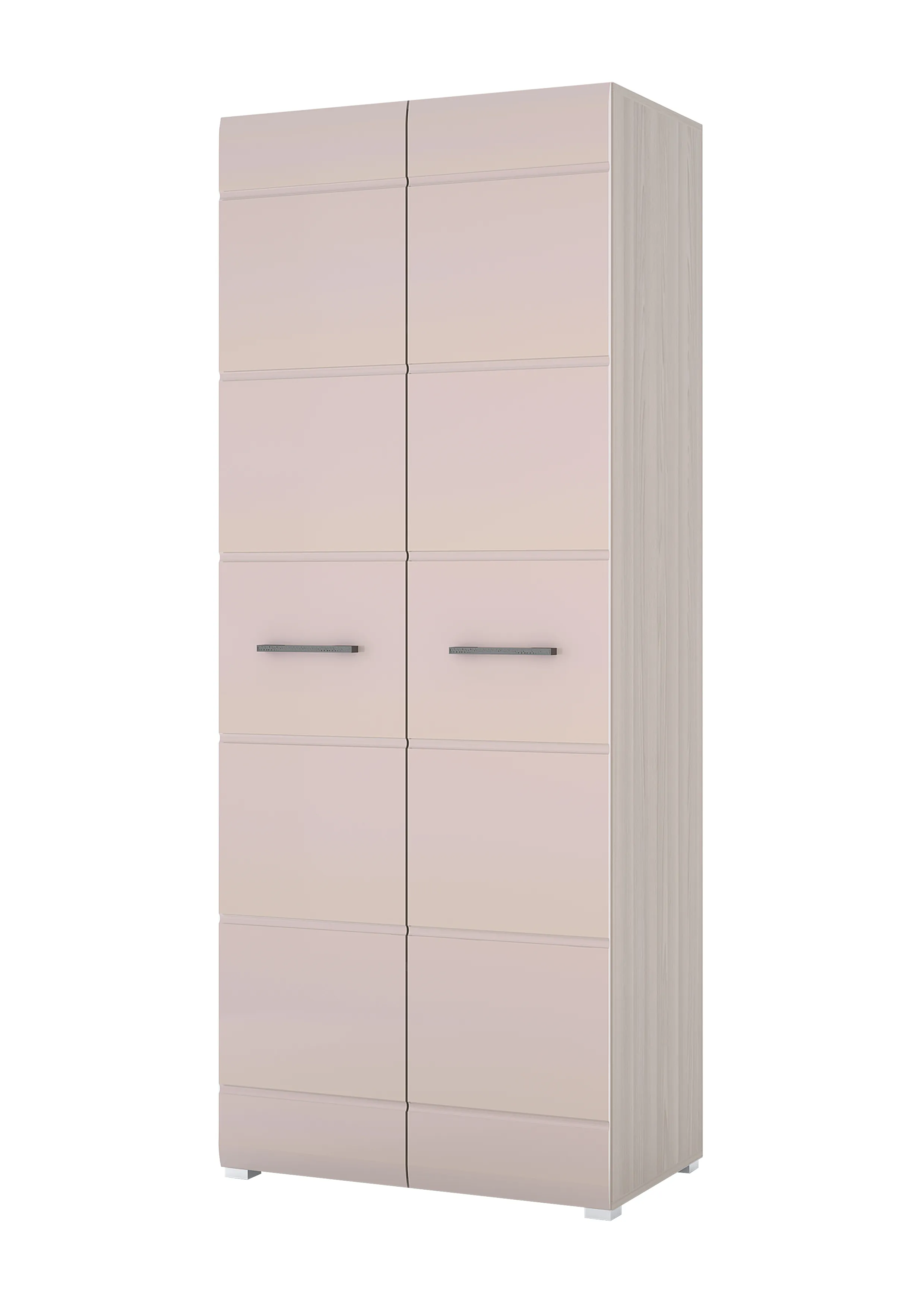 Шкаф Ненси 2-х дверный (ясень/капучино глянец)