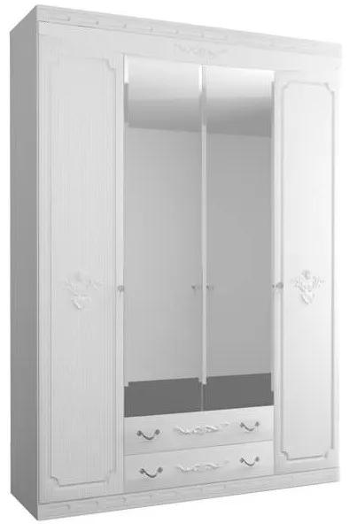 Шкаф 4-х дверный Мария-Луиза 4 Бодега Белый