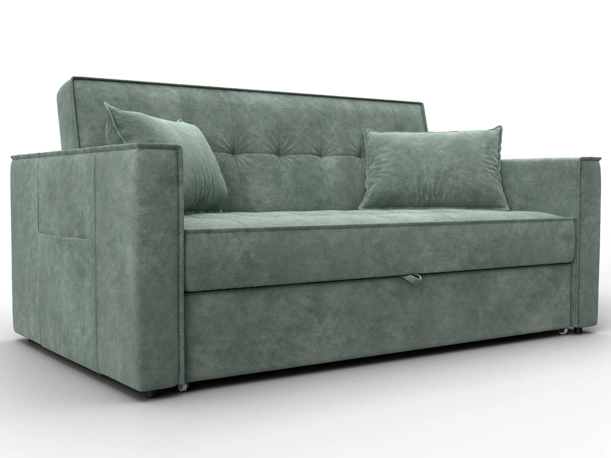 Диван прямой Лига-104 (140) ( BRUT 08 зеленый )