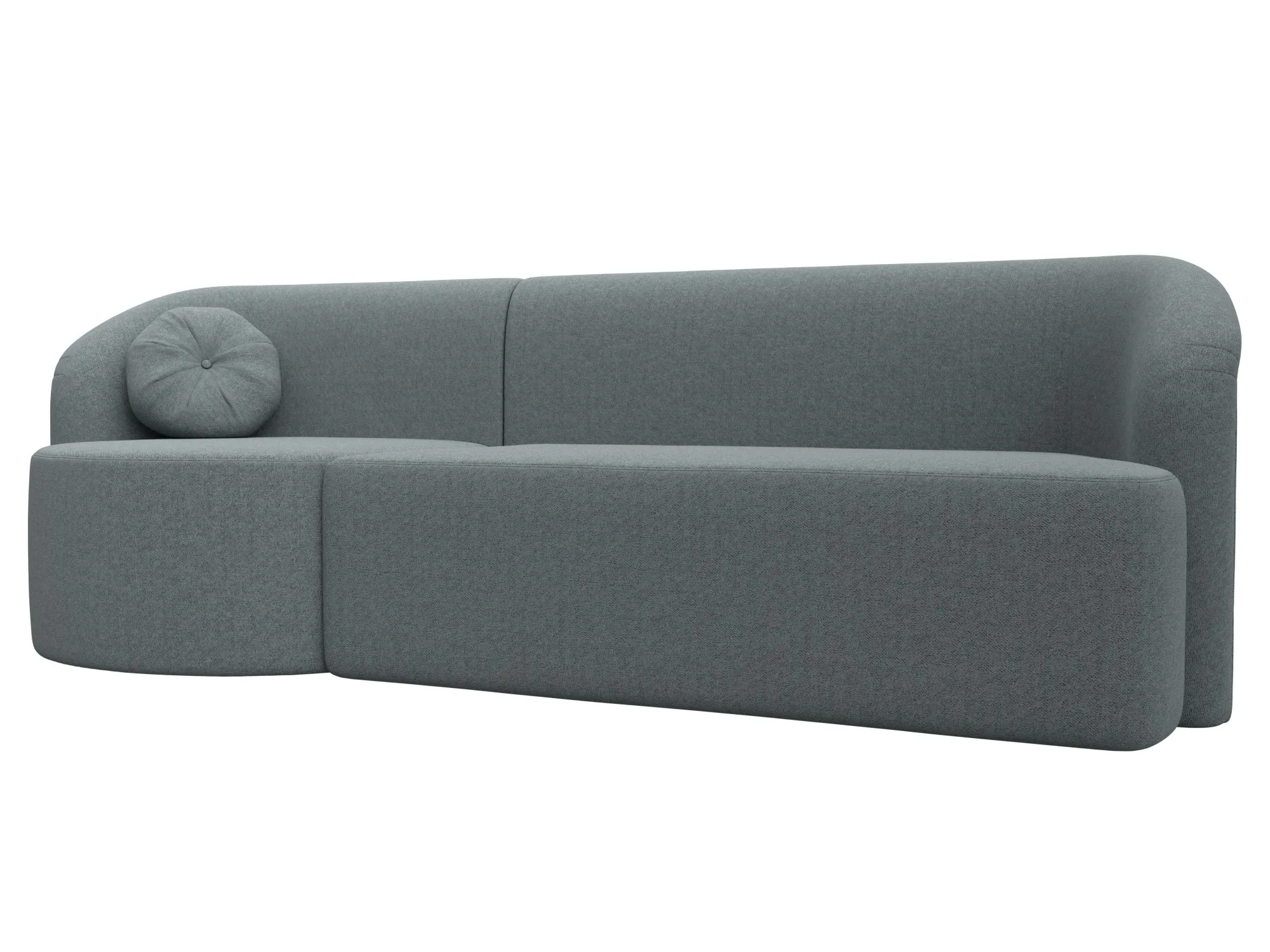 Диван прямой Лига-027 угол левый ( Амур серый )