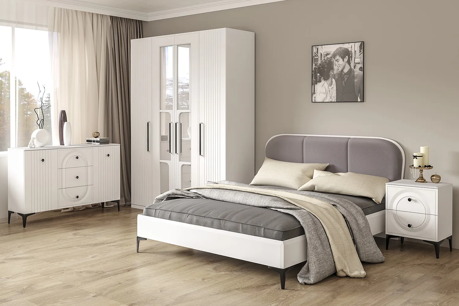 Спальный гарнитур Валенсия Mobi комплект № 1