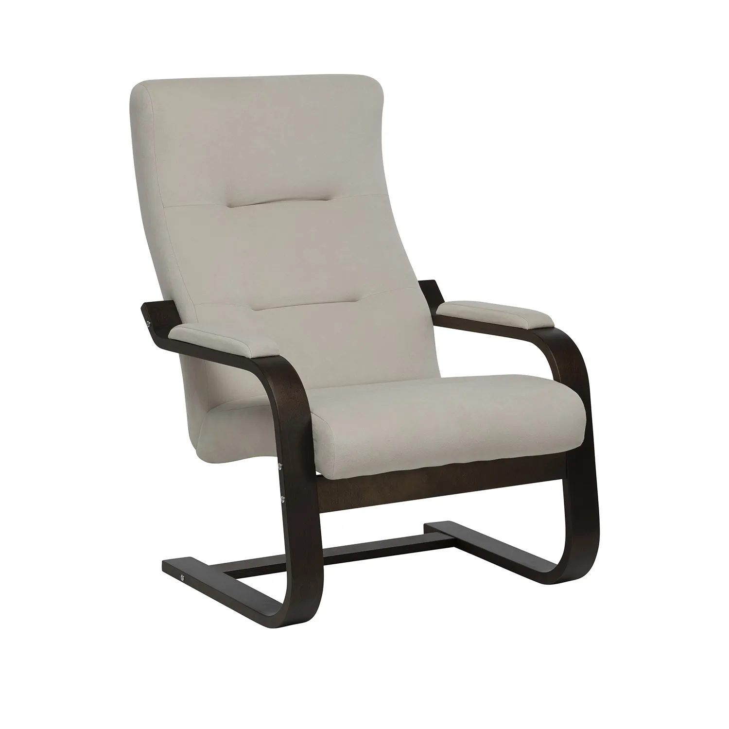 Кресло Leset Оскар NEW (Орех текстура/Bingo 02 (бежевый))