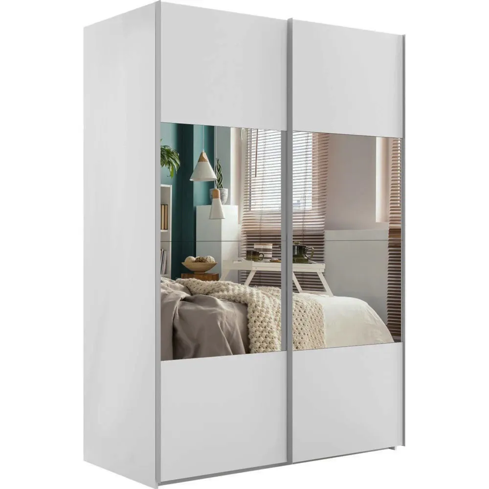 Шкаф-купе Эста 2-х дверный (4 ЛДСП / 4 Зеркала) 180 см.