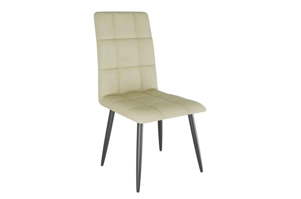 Стул Турин Т1 светло-серый (экокожа)/черный