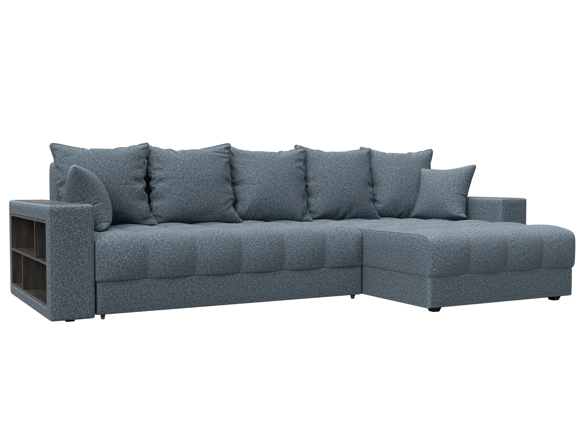 Диван угловой с декором и полкой Лига-050 НПБ