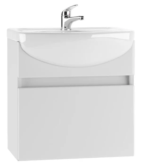 Тумба подвесная под умывальник "Исеть 55" Классик с одним ящиком В1 Айсберг