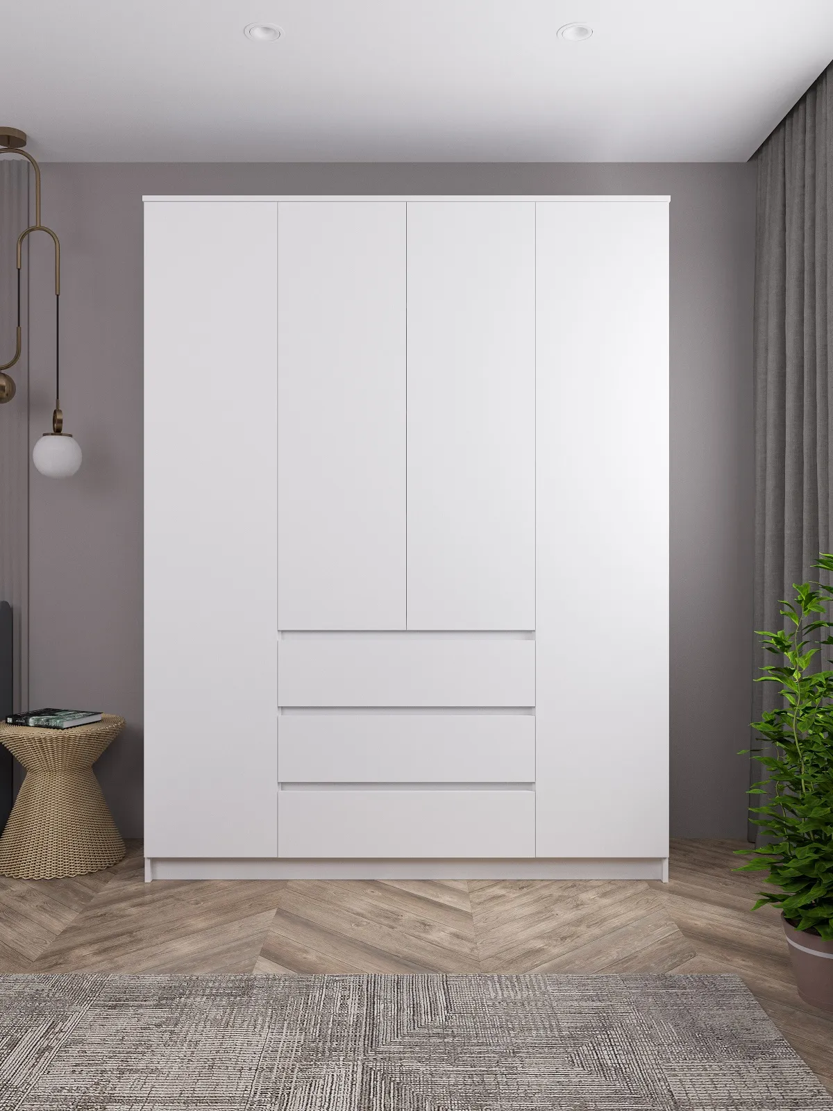 Шкаф Мори 1600.1 белый