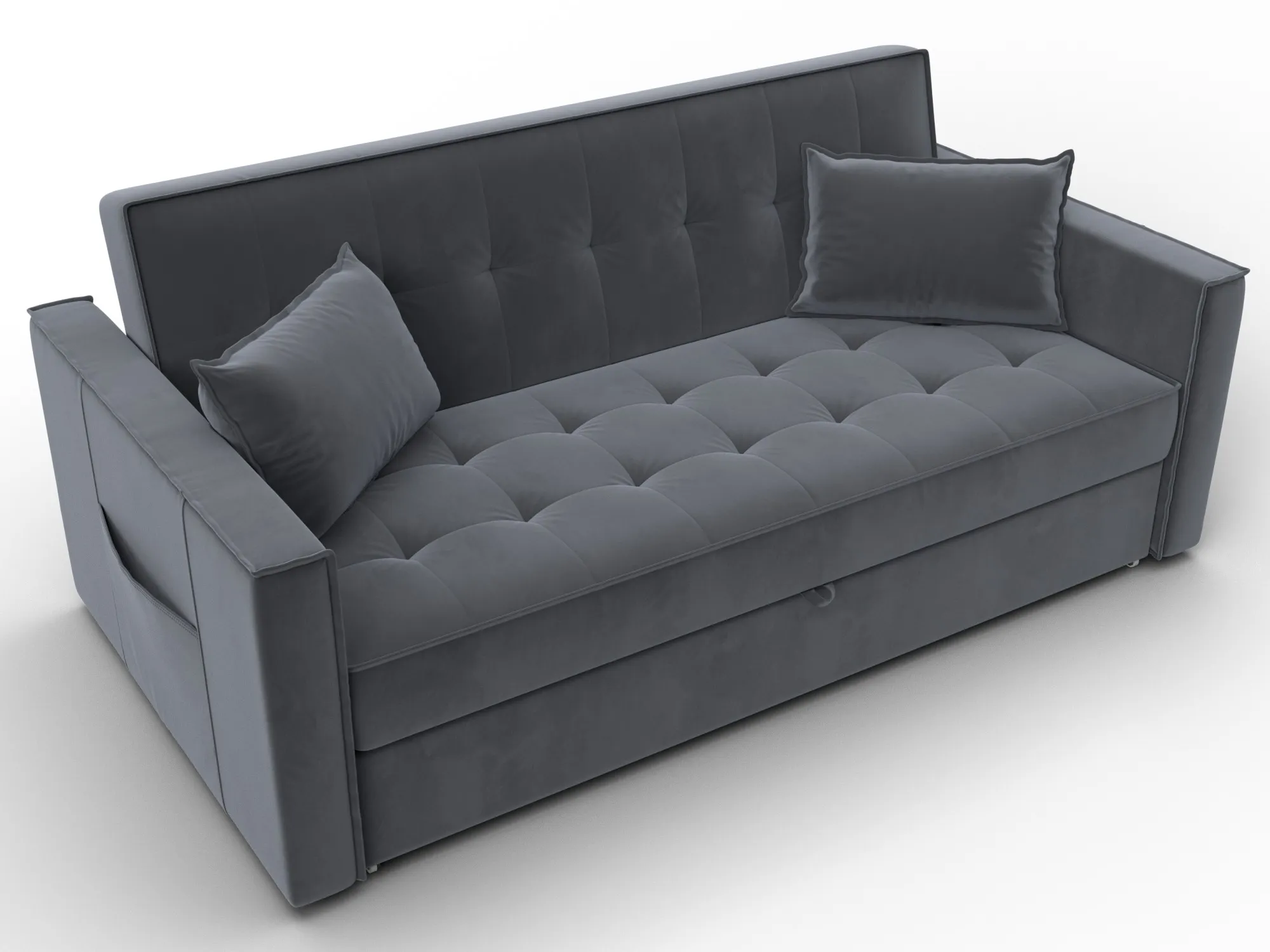 Диван прямой Лига-104 (160) ( SEVEN 17 серый )