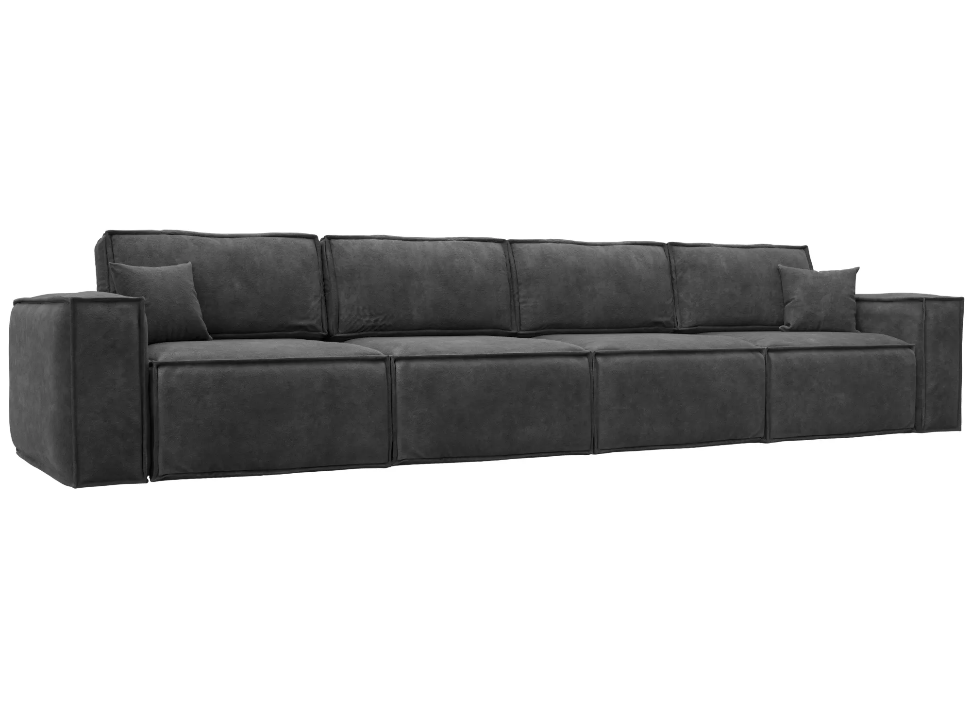 Диван прямой Лига-081 НПБ МегаЛонг ( BRUT 16 темно-серый )