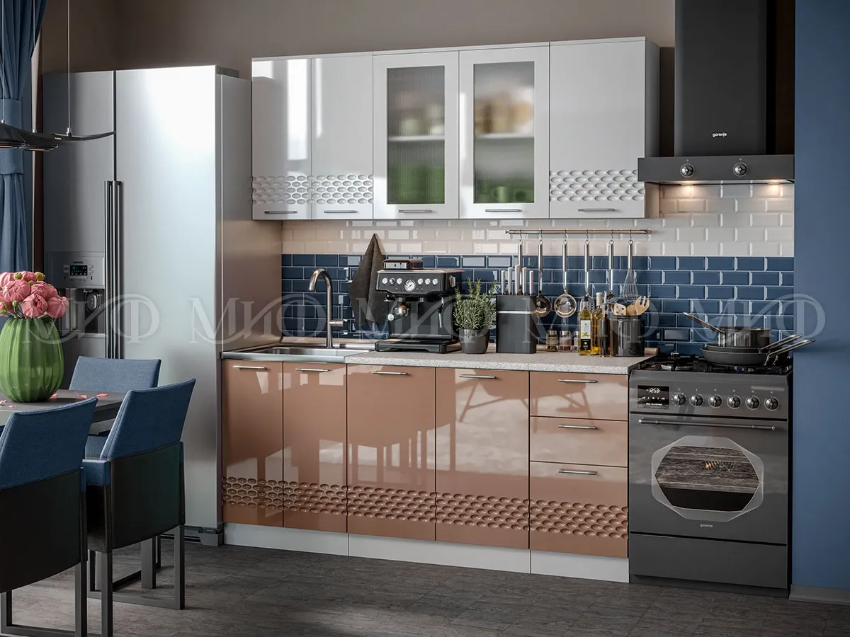 Кухня Волна 1,8 белый/капучино