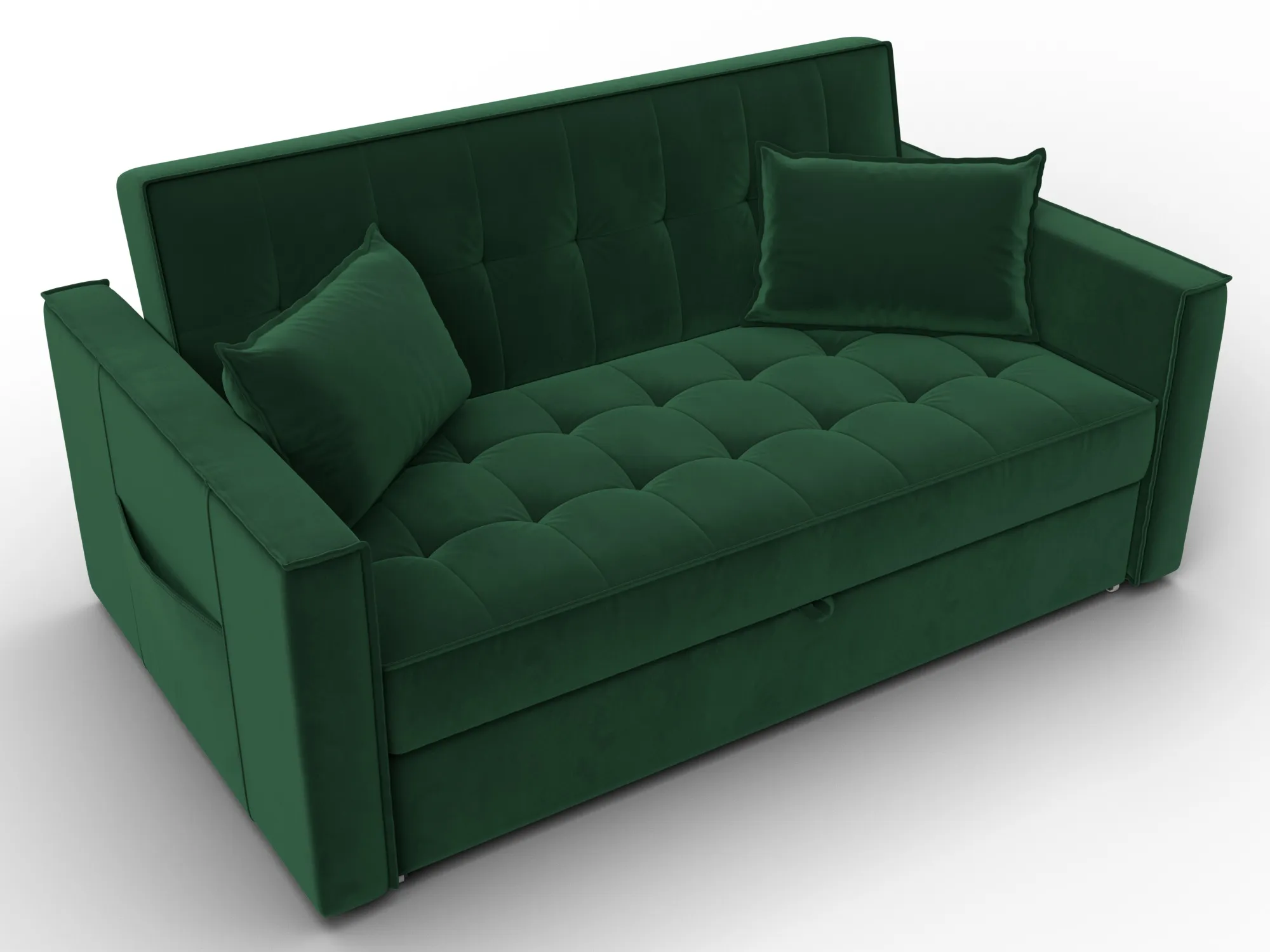 Диван прямой Лига-104 (140) ( SEVEN 626 зеленый )