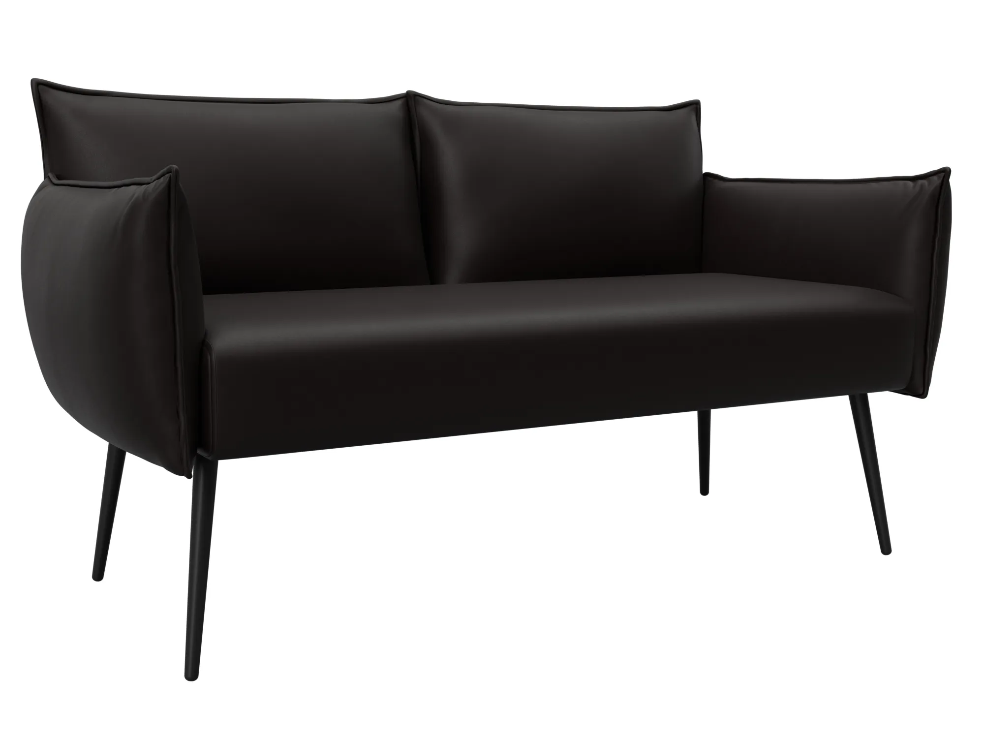 Диван прямой Лига-083 ( экокожа GRIFON 12 коричневый )