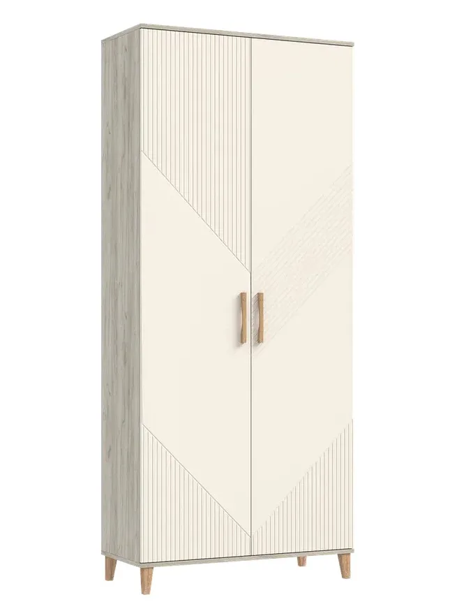 Шкаф Ирис для прихожей Кашемир/Дуб Крафт серый.