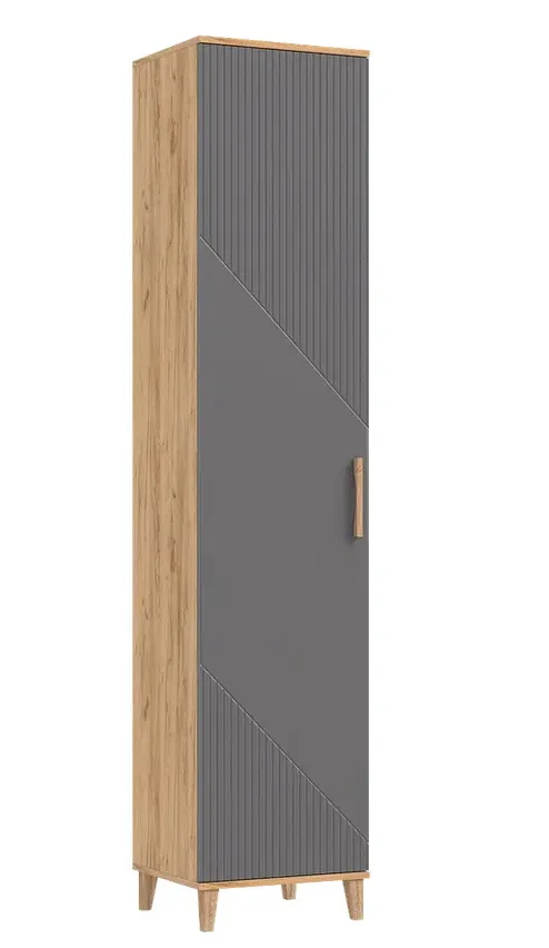 Пенал закрытый Ирис Графит/Дуб Крафт