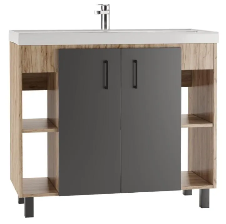 Тумба под умывальник "Фостер 100" Craft без ящика Домино