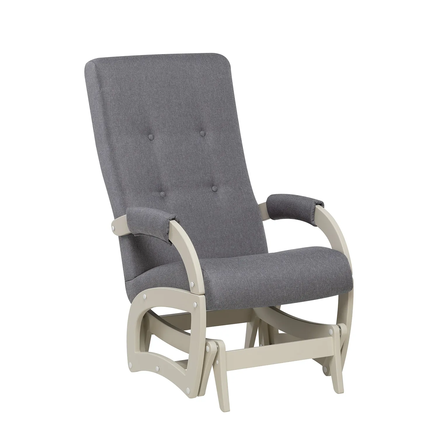 Кресло-маятник Leset Тея (Слоновая кость/Savana Plus Mouse (серый))