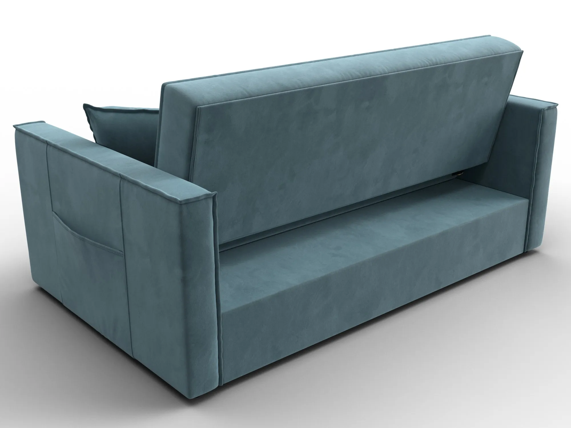 Диван прямой Лига-104 (140) ( SEVEN 113 бирюзовый )