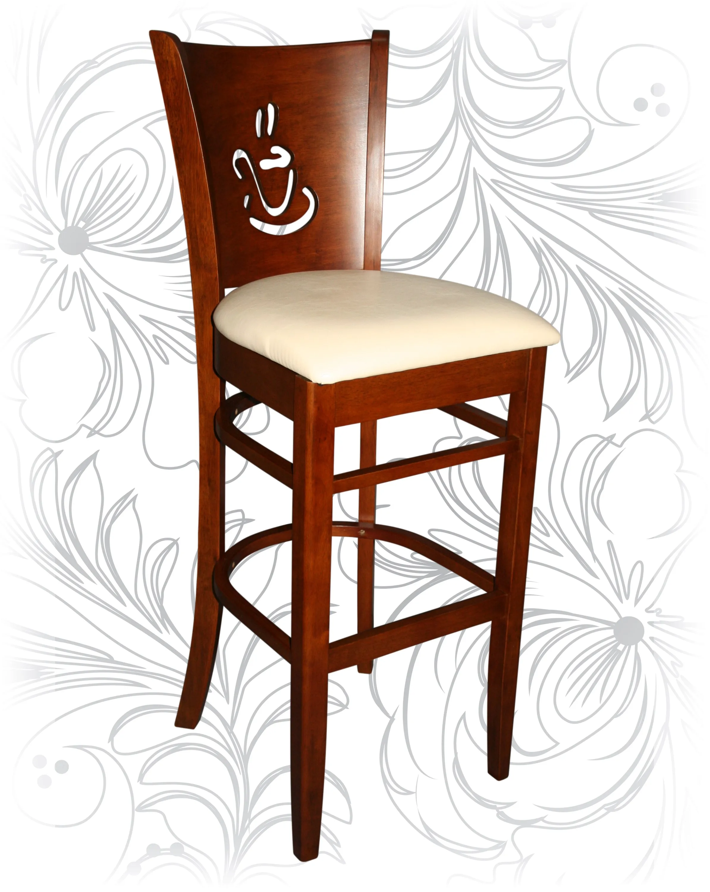 Деревянный барный стул LMU-9131