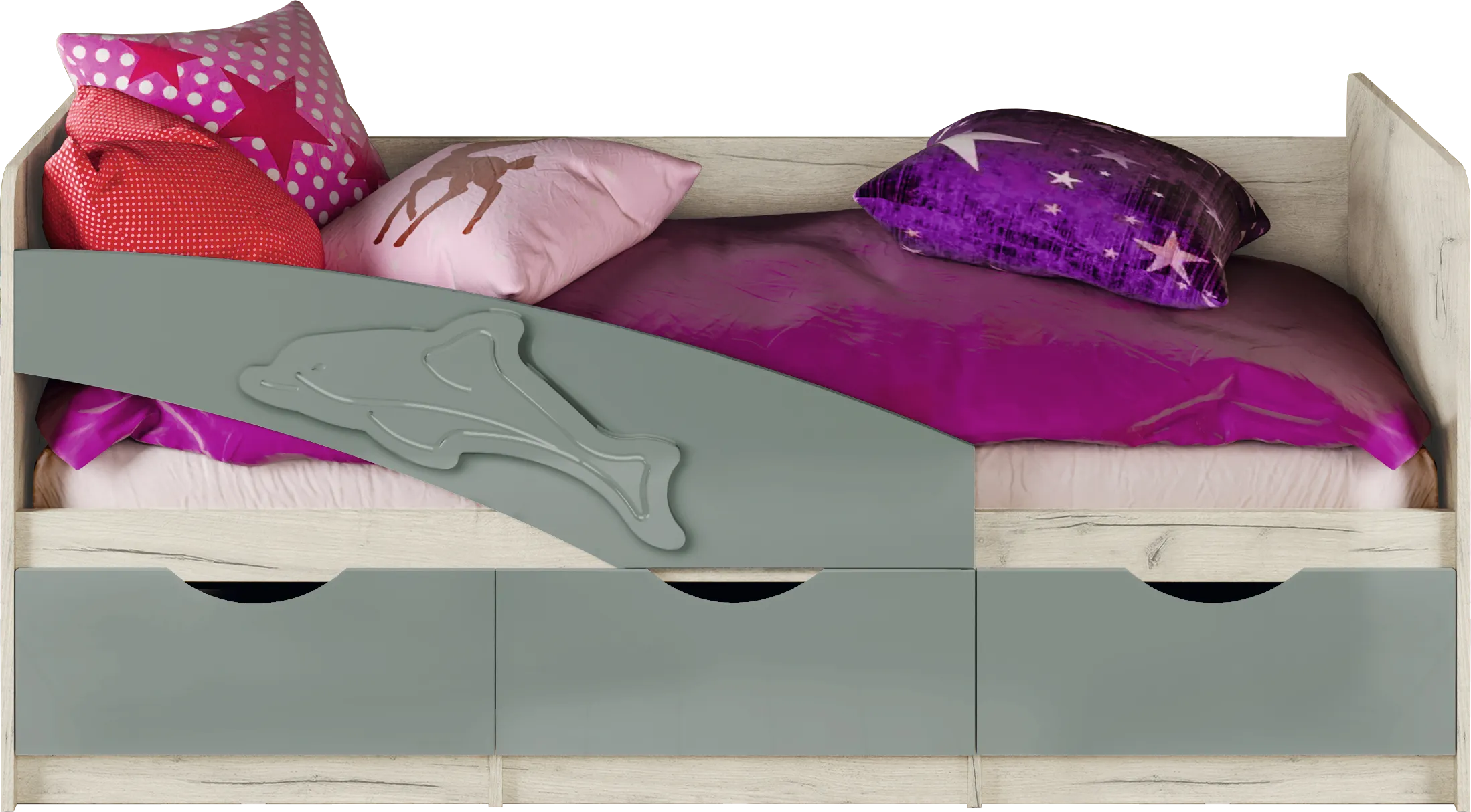 Кровать Дельфин МДФ 1,8 салатовый