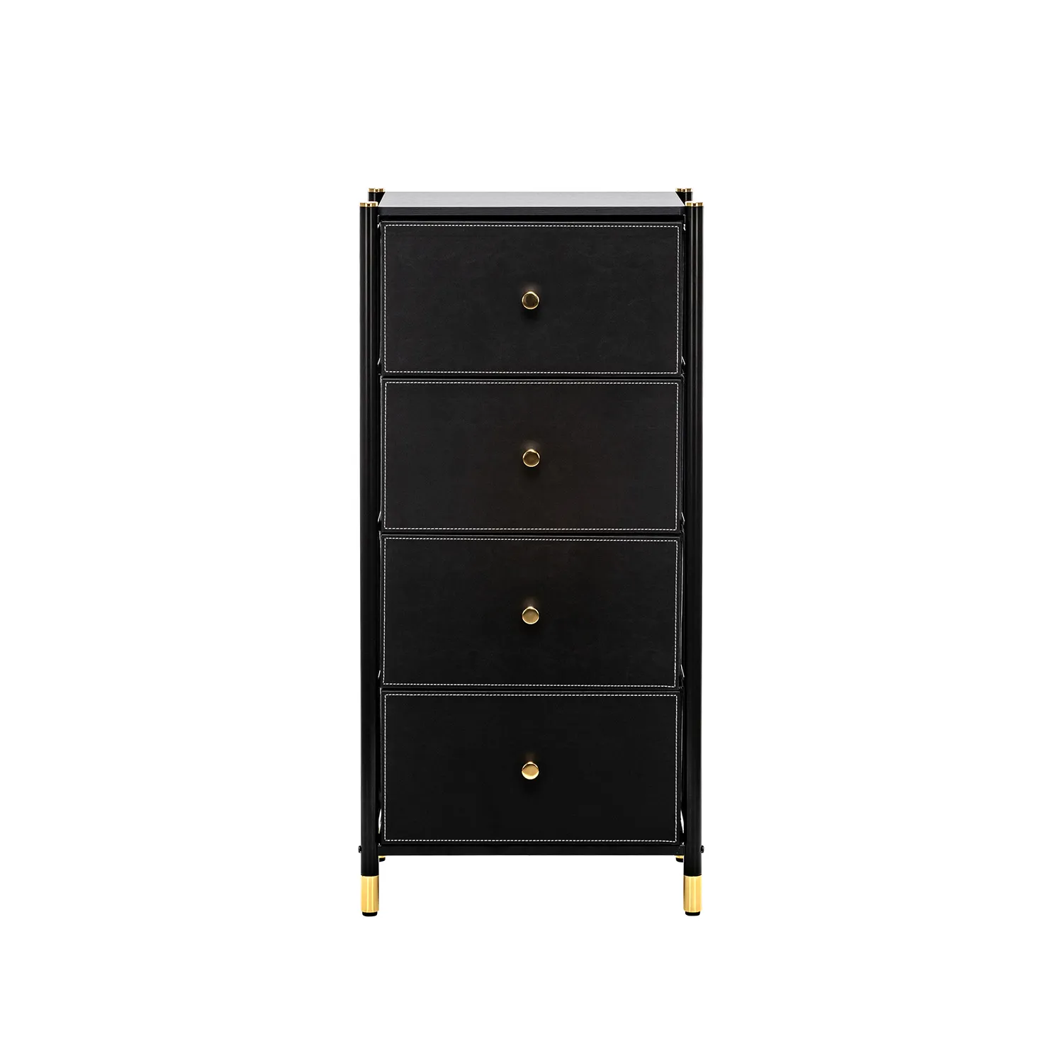 Комод Leset Нирита/Хайди, 4 ящика, Черный (Черный/Черный)