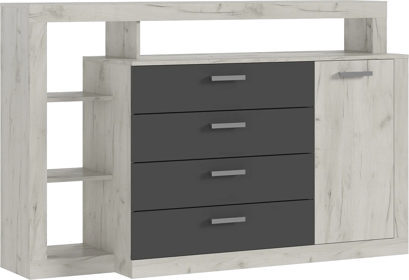 Комод Ангара (крафт белый/графит)