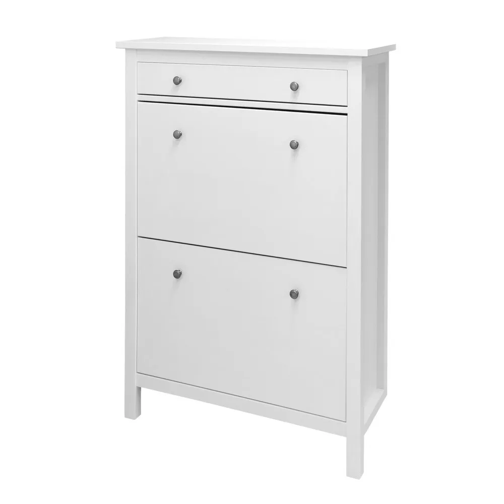 Тумба для обуви из массива Кымор 89 с ящиком, белая