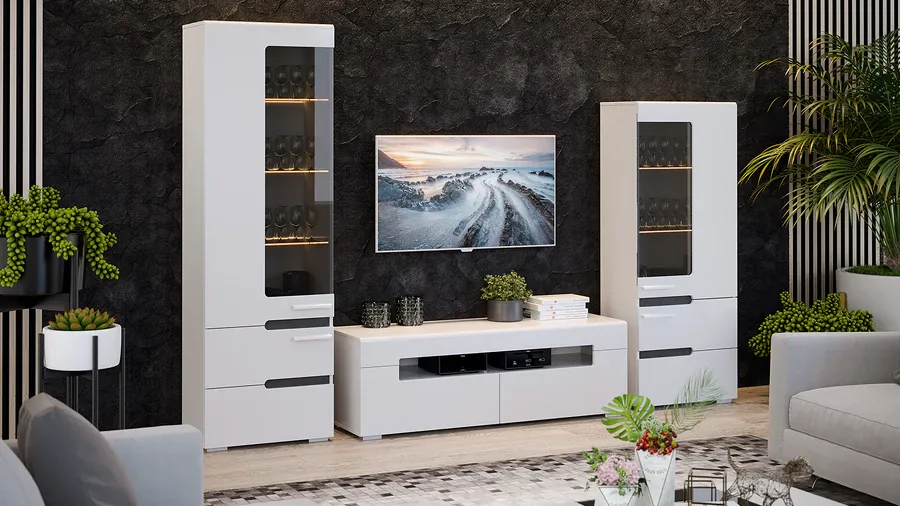 Набор мебели Фьюжн №2  ГН-260.002 Белый, Белый глянец