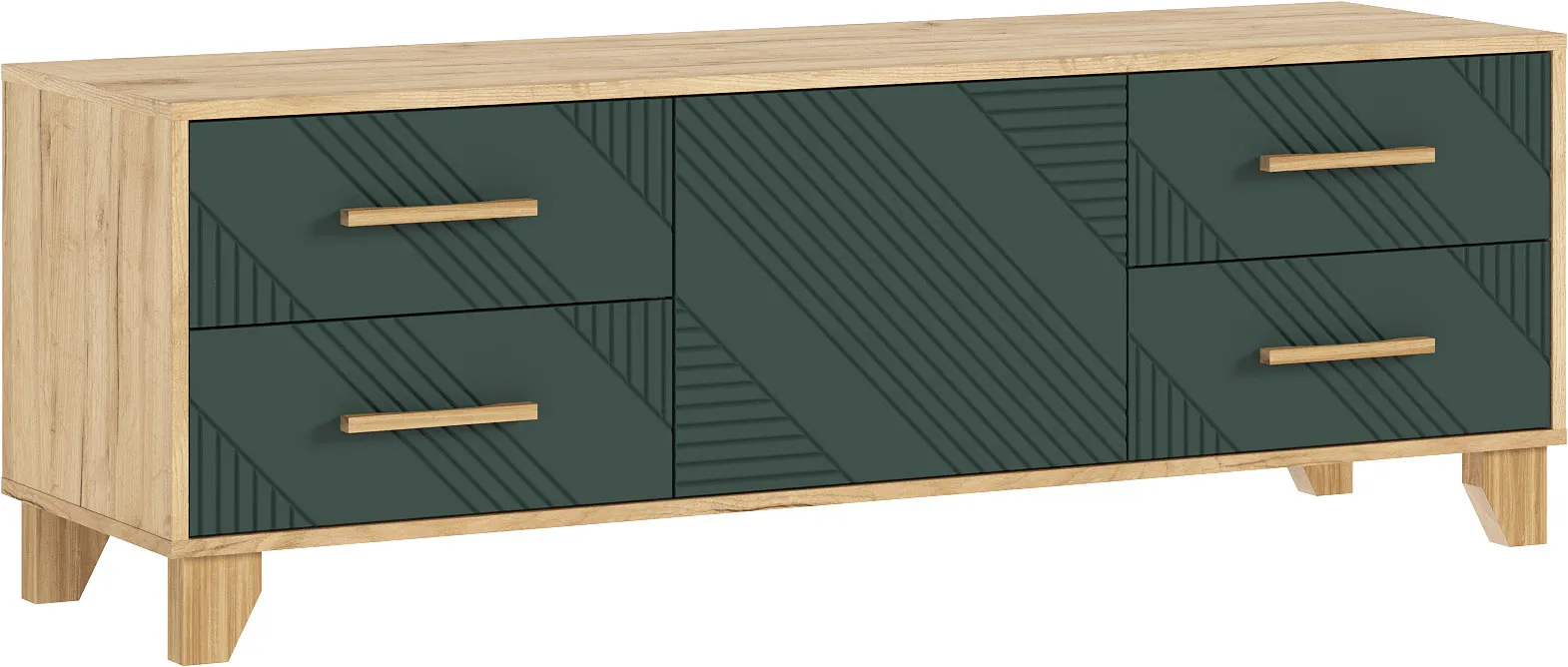 Ирис Тумба ТВ (1500) (Браш Мени Грин, Дуб Крафт)